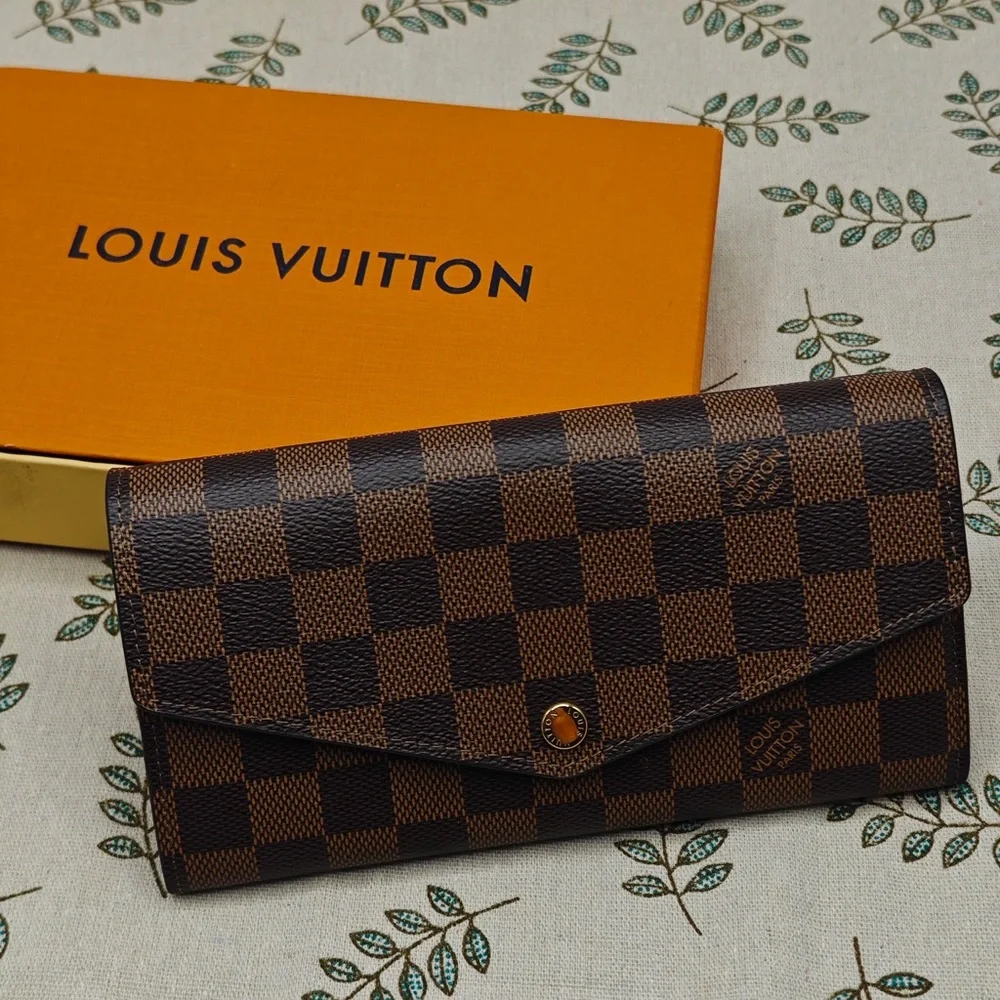 Louis Vuitton Brown and Black Checkered Wallet